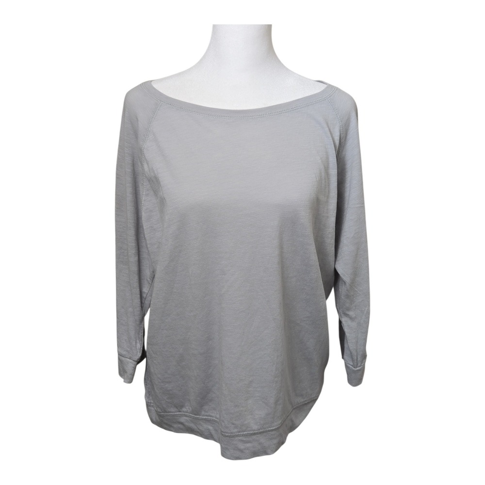 MV‎ Sport Heathered  Gray Lace 3/4 Sleeve Women's Top XL Chic Casual